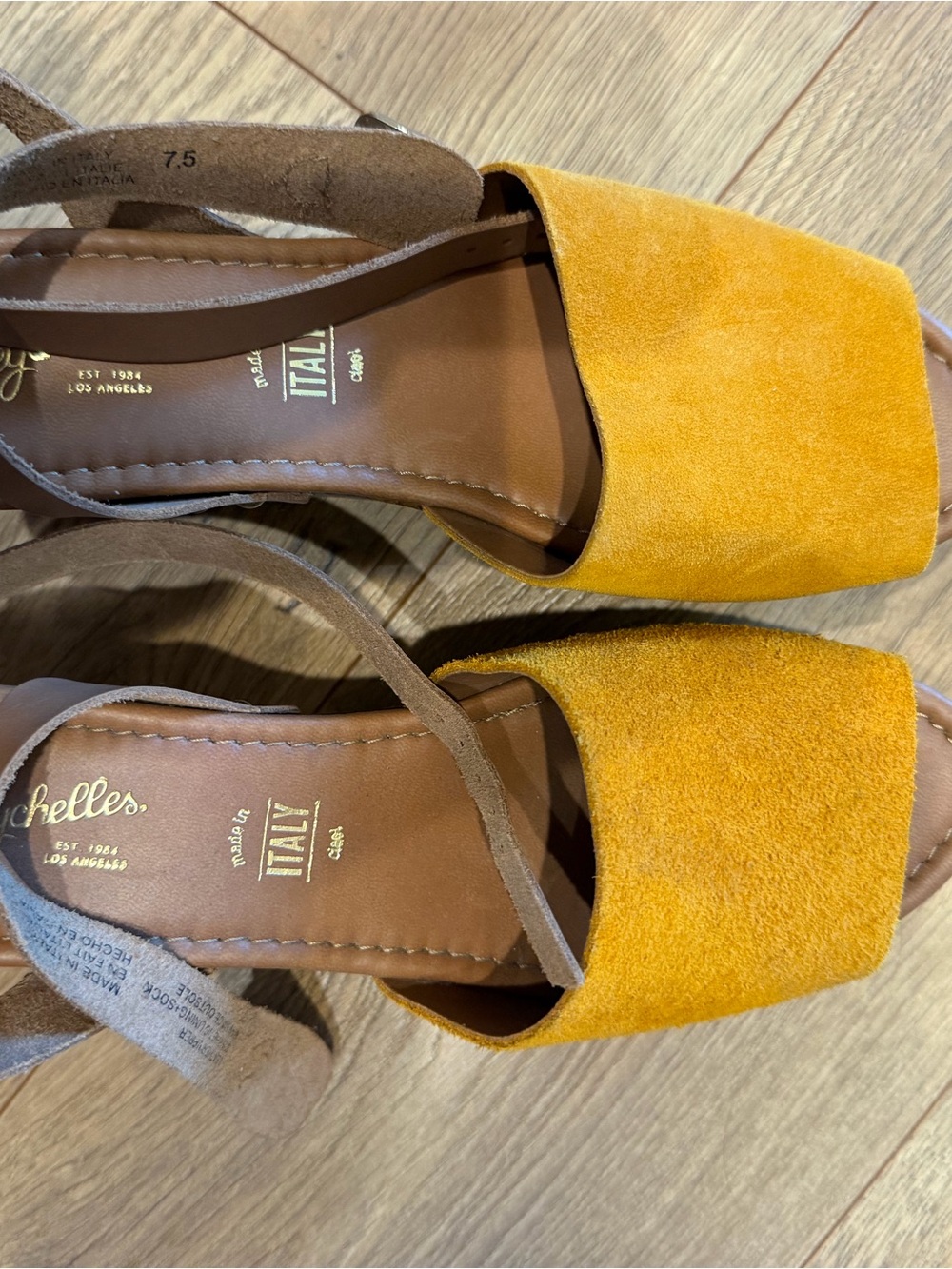 Seychelles Suede Mustard Open-Toe Sandals